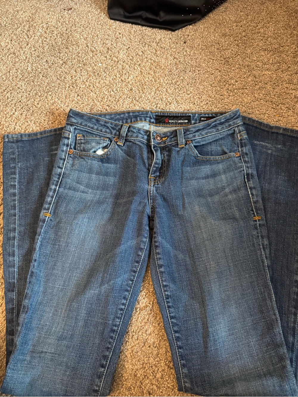Petite Sophisticate Women's Blue Flare Jeans